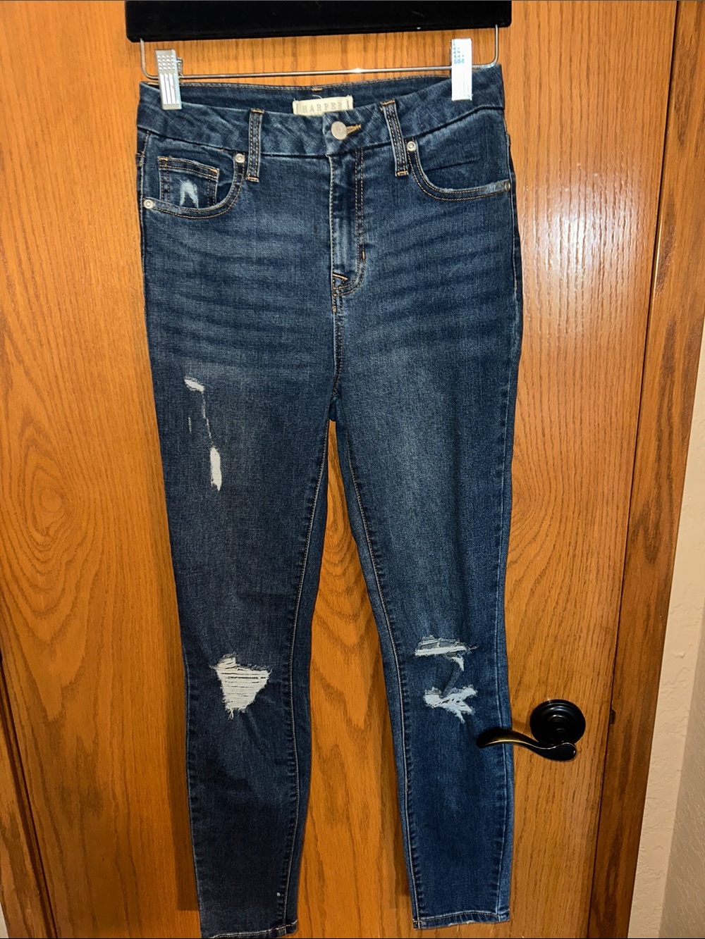 Harper Dark Blue Distressed Women’s Jeans